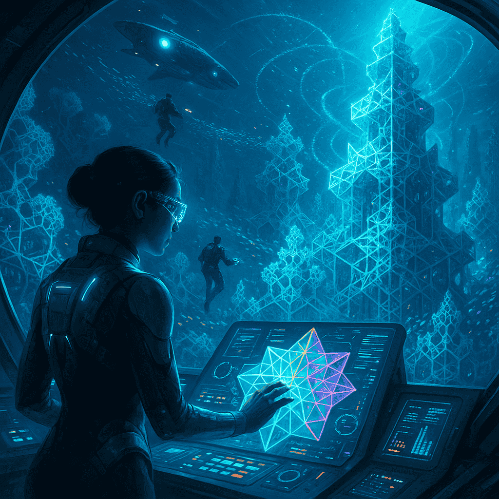 Lena Müller in the Berlin Arcology during a tense negotiation